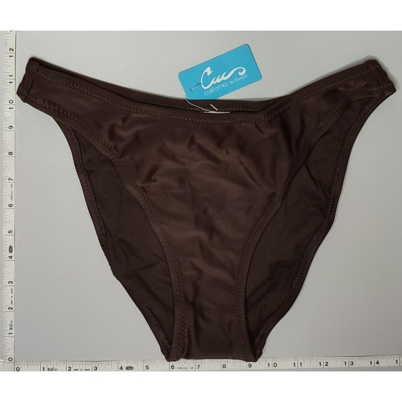 NWT California Waves Brown High Cut bikini bottom - Picture 4 of 7
